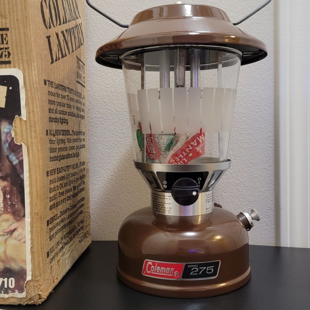VTG Coleman‎ Double Mantle Lantern Model 275A 710 Picket Fence 2/80 RARE NOS - Picture 2 of 15